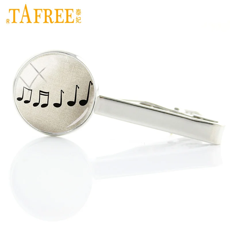 TAFREE Мужская мода фортепиано счет галстук зажимы для любителей музыки джентльмен платье аксессуары винтаж музыкальные заметки галстук булавка ювелирные изделия A562
