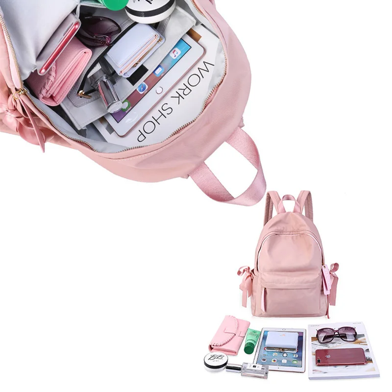 Mochilas escuela arco Rosa lindo mochilas Colegio mochila Niñas gran viaje de las mujeres mochila bolsa mochila Mochilas escuela arco Rosa lindo mochilas Colegio mochila Niñas gran viaje de las mujeres mochila bolsa mochila