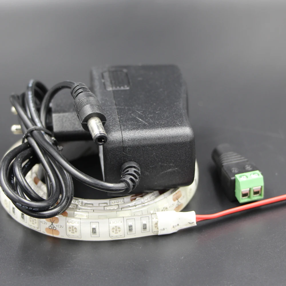 12В 1 м 5050 SMD 60 leds Водонепроницаемая Светодиодная гибкая лента fita световая лампа