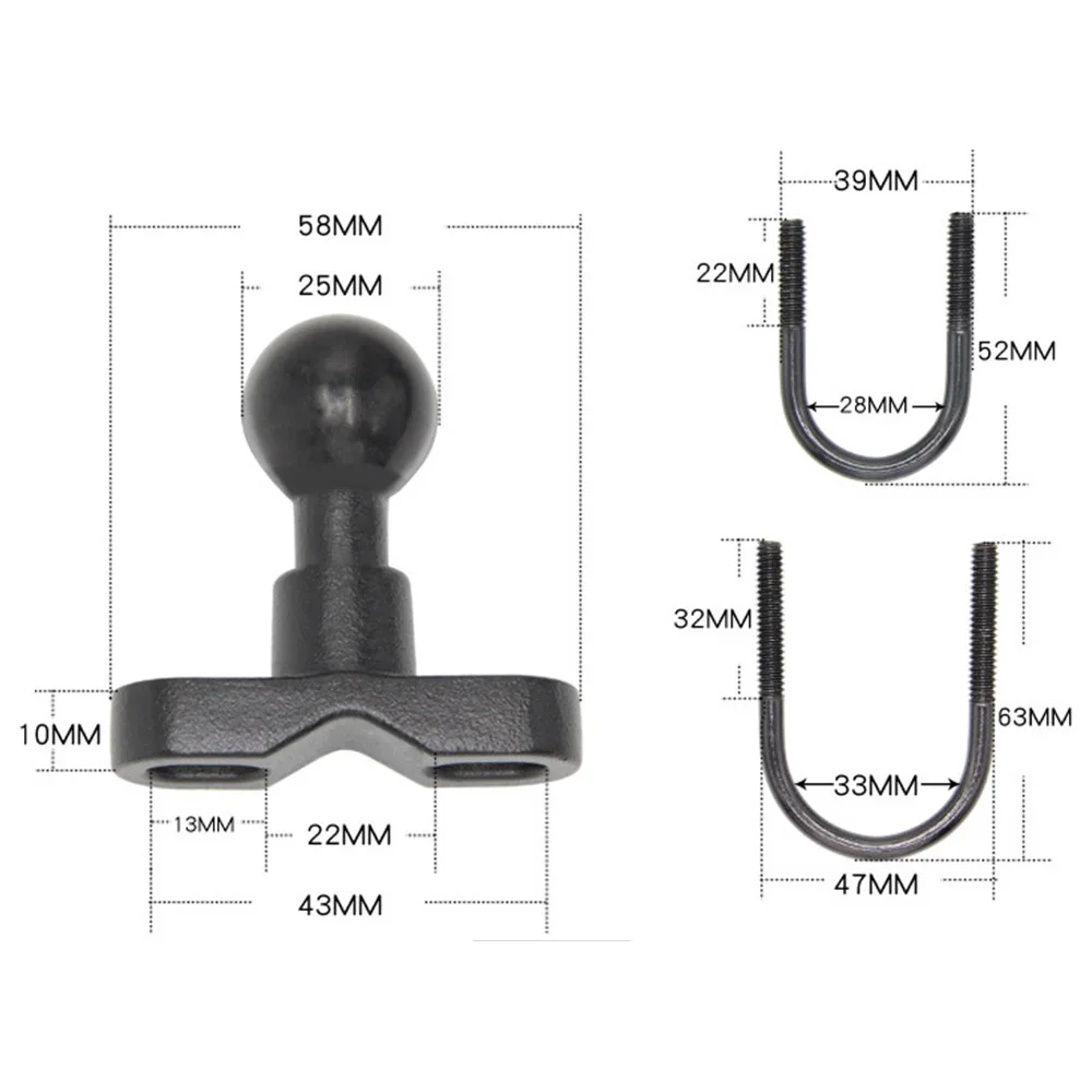  Motorrad Lenker 1 inch Ball Montieren Basis GPS Cradle Motorrad Halterung