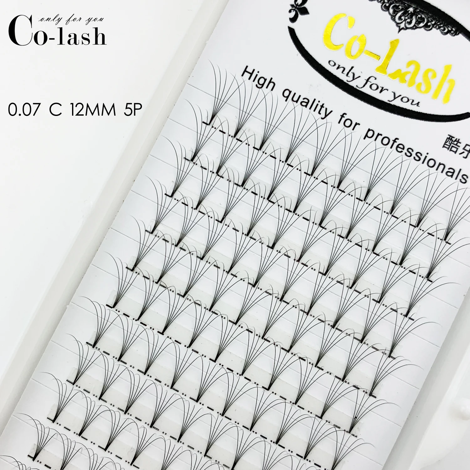 Colash 1 коробка большой емкости русский объем ресниц 3D ресницы для наращивания 0,07 мм толщина C D завитые норковые полосы ресницы Индивидуальные