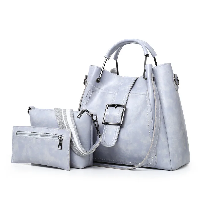 Beste 3 stks set Composiet tas 2019 beroemde merk designer luxe vrouwen handtassen Hoge kwaliteit lakleer vintage dames schoudertassen