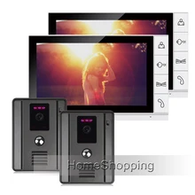 ENVÍO GRATIS Nuevo Hogar 9 “Pantalla a Color de Video Teléfono de La Puerta Sistema de Intercomunicación 2 Visión Nocturna de la Cámara de bell de Puerta + 2 Monitores EN STOCK