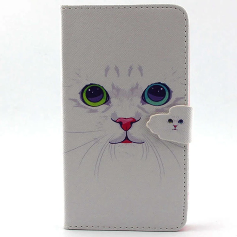 Cute Cat Wallet PU Leather Flip Cover Case For Samsung