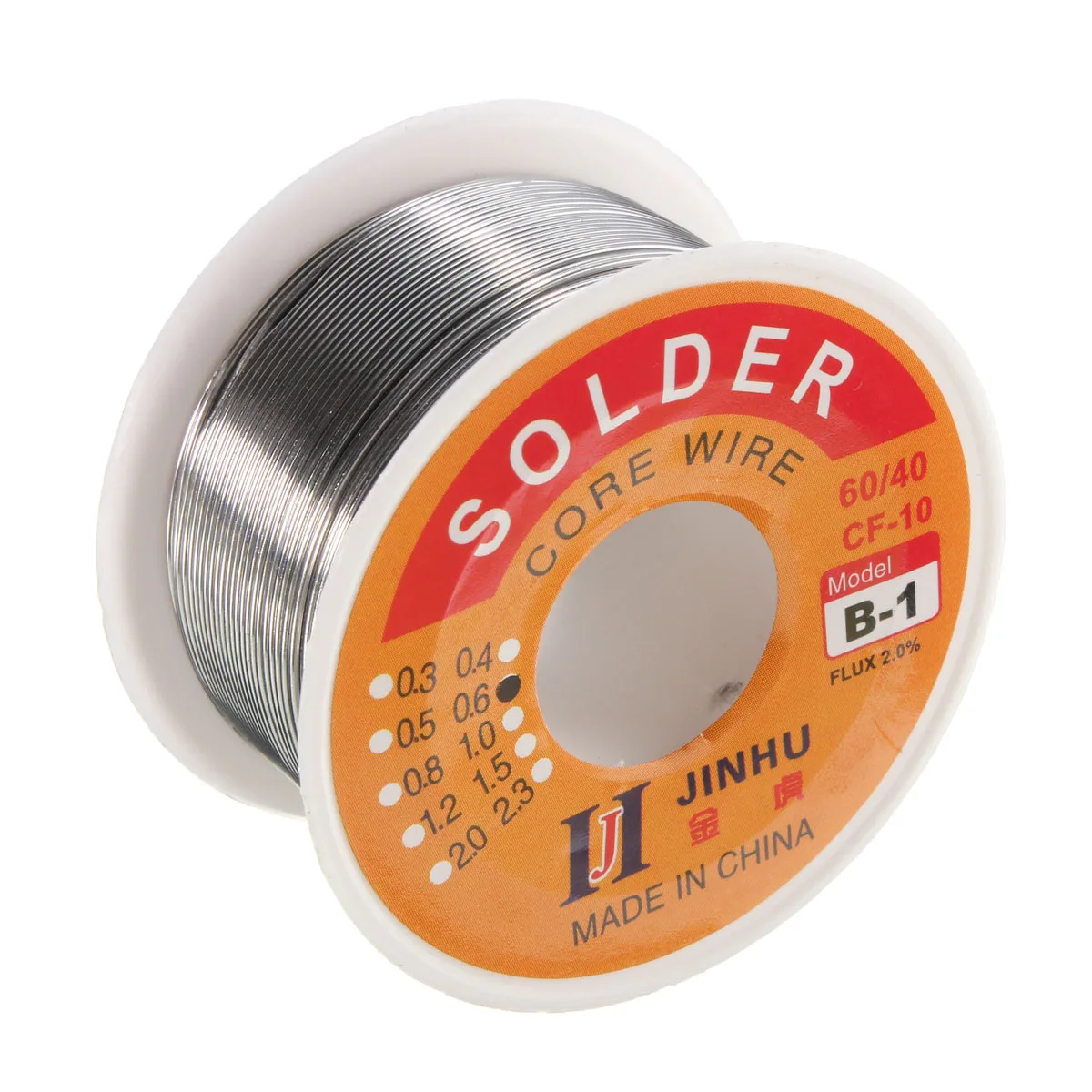 0.6mm Tin lead Solder Wire Rosin Core Soldering 2 Flux Reel Tube 60/40
