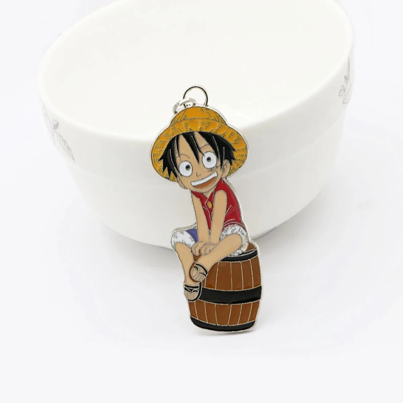 

Hot Selling Diy Handmade Keyfob Anime One Piece Keychain Monkey D Luffy Keyring Japan Cartoon Role Accessory Gift for Fans Chian