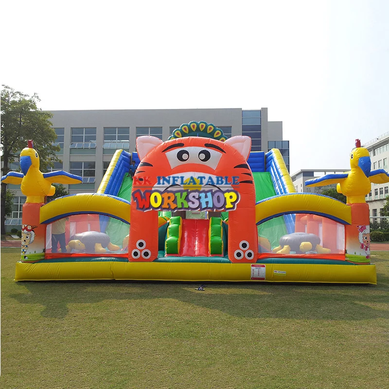 Детский мультфильм стиль парк гигантский надувной парк развлечений надувной горка батут парк оборудование