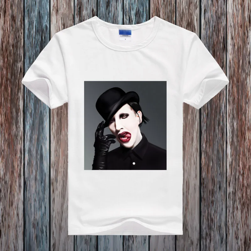 fashion brand funk style mens t shirt rock star marilyn manson printed short sleeve tops - Cheapest Halloween Decorations fashion brand funk style mens t shirt rock star marilyn manson printed short sleeve tops - Cheapest Halloween Decorations