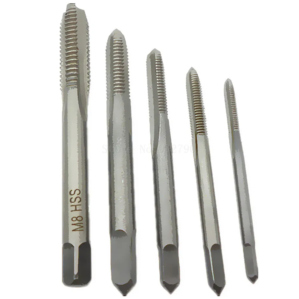 5pc M3 M8 Machine Screw Thread Metric Plug Tap Machine Screw Tap