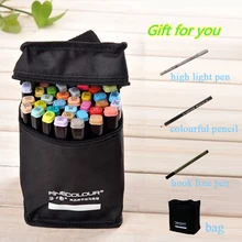 Finecolour EF102 двухголовая мягкая кисть профессиональный Эскиз Рисование Искусство Маркеры Ручка