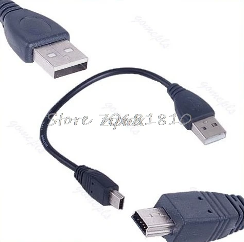 

20Pcs/lot USB 2.0 Short Cable A Male to Mini 5 Pin B Data Charging Cable Cord Adapter Z09 Drop ship