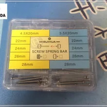 1 комплект, нержавеющая сталь, винт, пружинный стержень 3,5/4,5 мм диаметр для ремонта часов