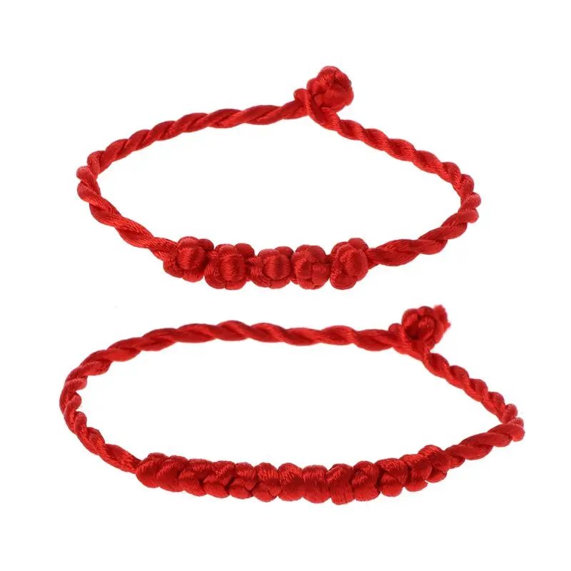 

Trendy Kabbalah Red String Braided Bracelet Protection for Good Luck Against Evil Eye