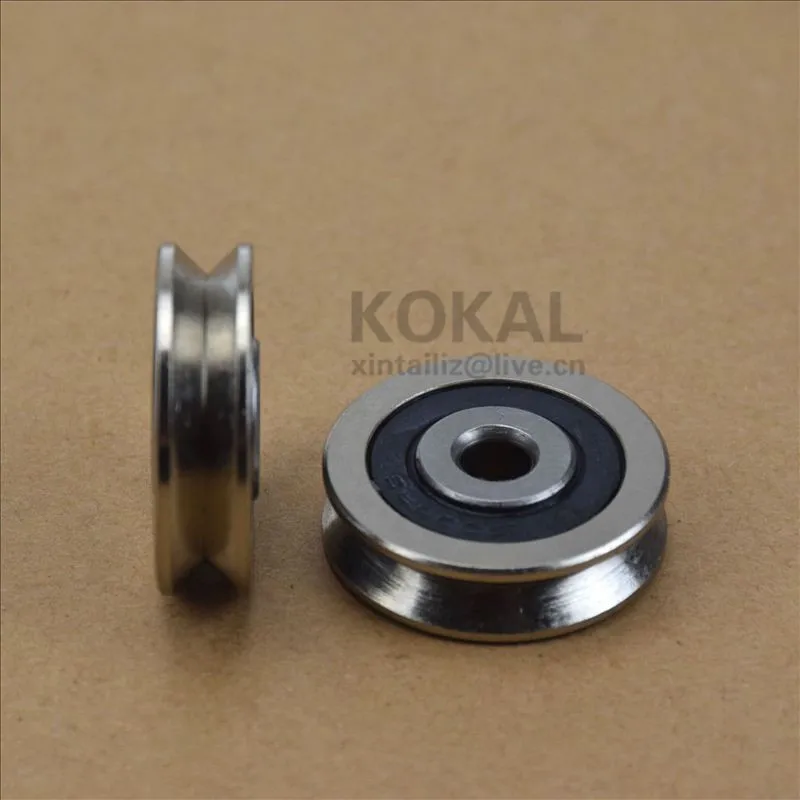 

[V0630-8NJ]high loading metal steel chrome steel ball bearing wheel roller 6*30*8 metal V groove bearing