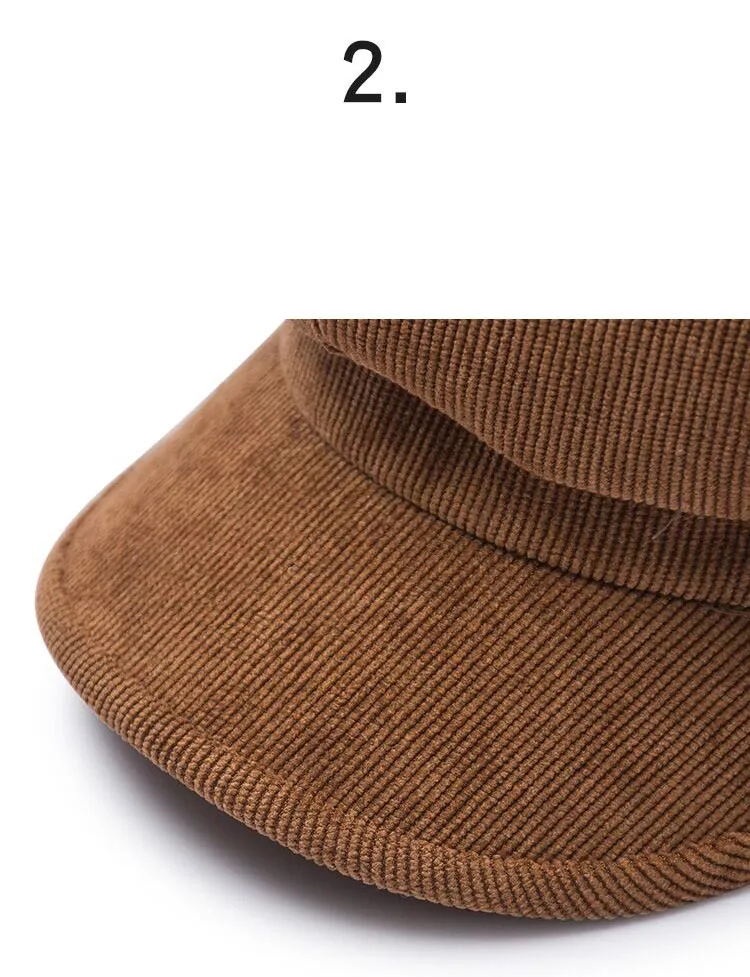 Унисекс восьмиугольная шапка для женщин Зимняя Вельветовая ткань Gorras Planas Мужская Newsboy кепки Женские однотонные шапки для мужчин береты