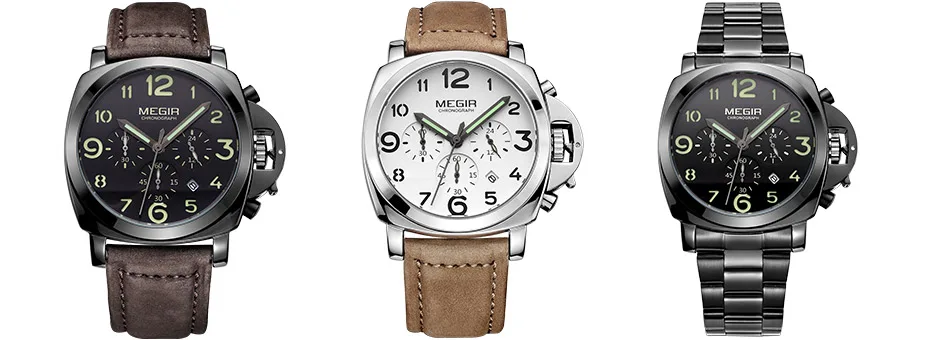 MEGIR Original Men Watch Top Brand Luxury Quartz Watches Stainless Steel Strap Waterproof Wristwatches Clock Relogio Masculino best quartz watches
