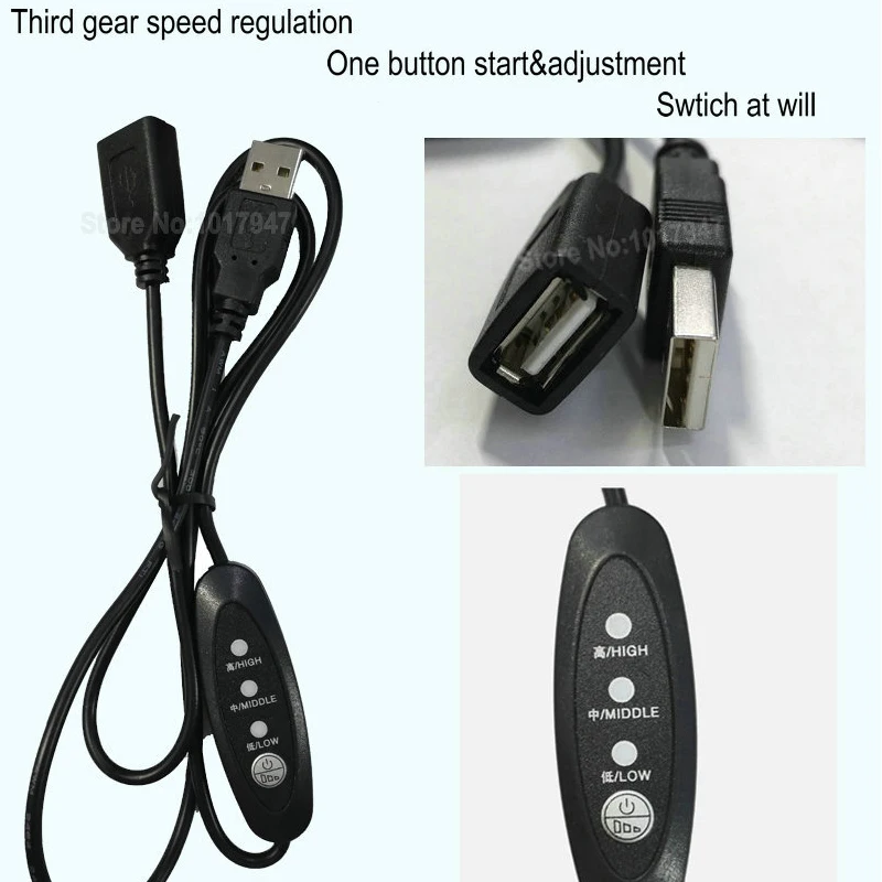 Wireless TV Box Router Cooling Fan Base Speed Controller Silent DC 5V USB 120mm 240mm Dual Cooler 12CM W/Screws Protective Net