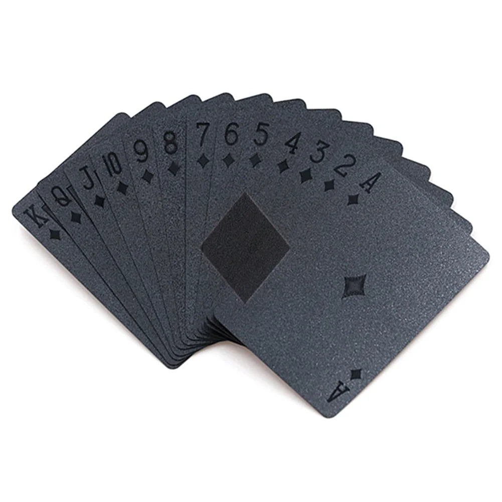 Черный покерной колоды Пластик игральные карты настольные игры Speelkaarten Пластик карты