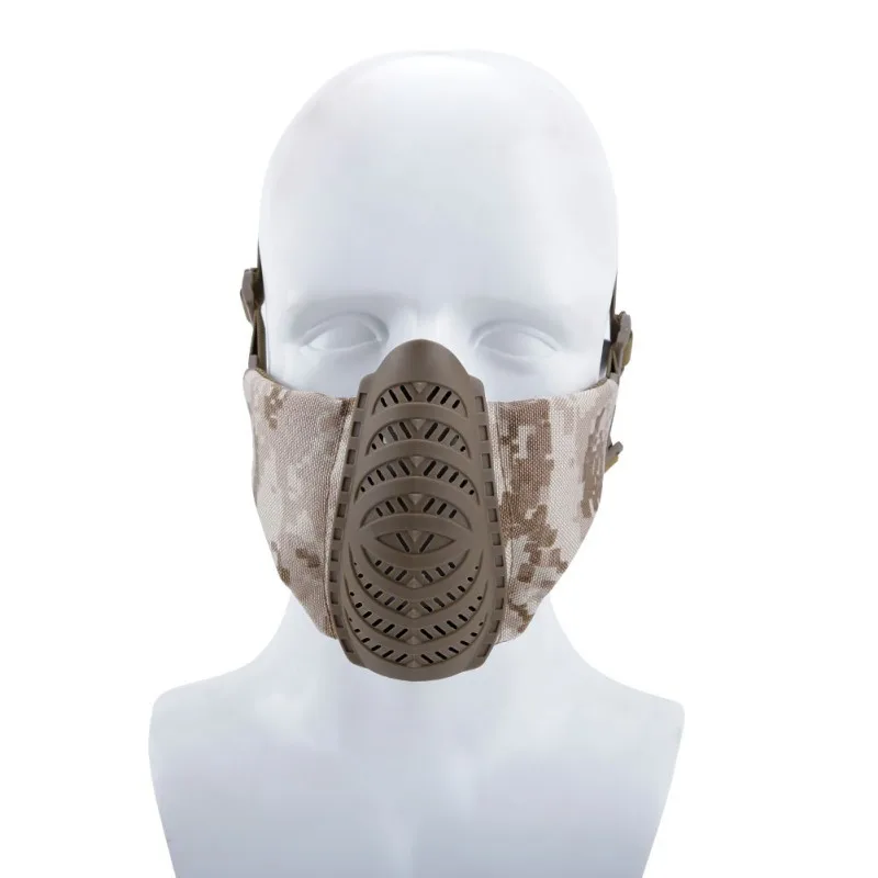 Полумаска для лица дышащая легкая двойная регулируемая маска для защиты рта и зубов аксессуары для охоты на открытом воздухе
