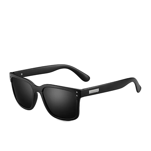 POLARKING Марка Vintage Rivet Designer Солнцезащитные очки для мужчин Travel Oculos de sol мужские поляризованные солнцезащитные очки для вождения - Цвет линз: C2 Matte Black Smoke