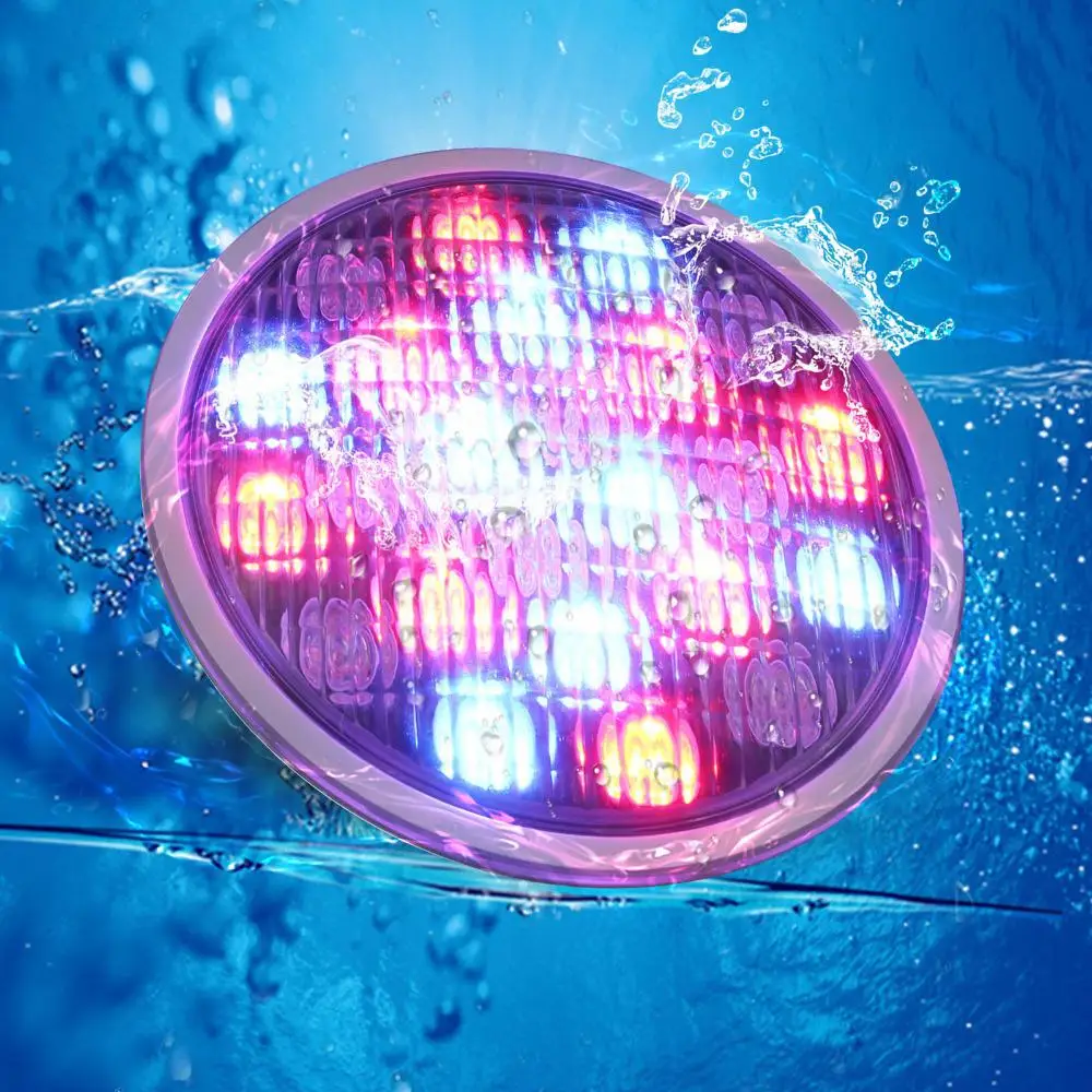 

AKDSteel IP68 RGB LED Underwater Lamp Waterproof 18LED Spotlight With Remote Control for Swimming Pool Pond Fountain Aquarium