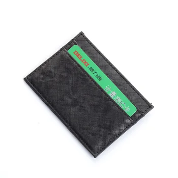 

1 Pcs Practical Slim Leather ID Card Holder small Mens Front Pocket Card Holder Purse Coin Pocket