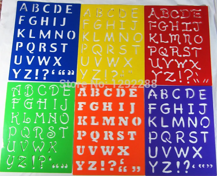 Free shipping,Art Stencil / children drawing stencils with capitalize