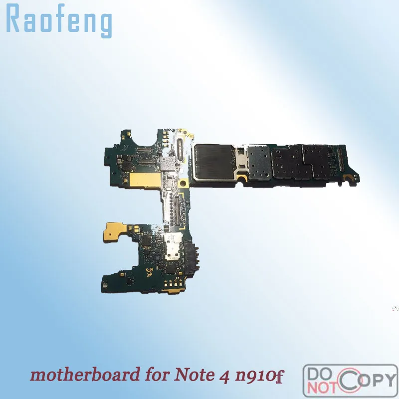 

Raofeng unlocked for Samsung galaxy note 4 n910f motherboard Disassembled high quality EU version Logic Board with full chips