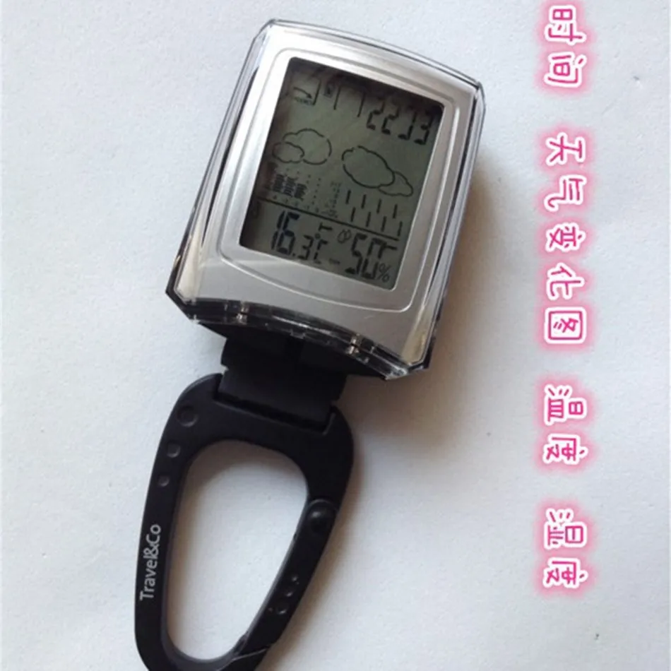

TD-29 Miniature Mountaineering Button Portable Weather Station Thermometer Hygrometer Pressure Forecast Timepiece