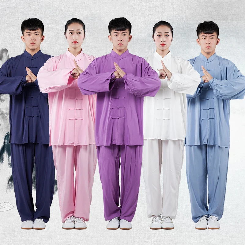 

Spring Men Martial Arts Kung Fu Uniforms Chinese Traditional Modal Loose Unisex Womrn Martial Arts Tai Chi Meditation Suit Wear