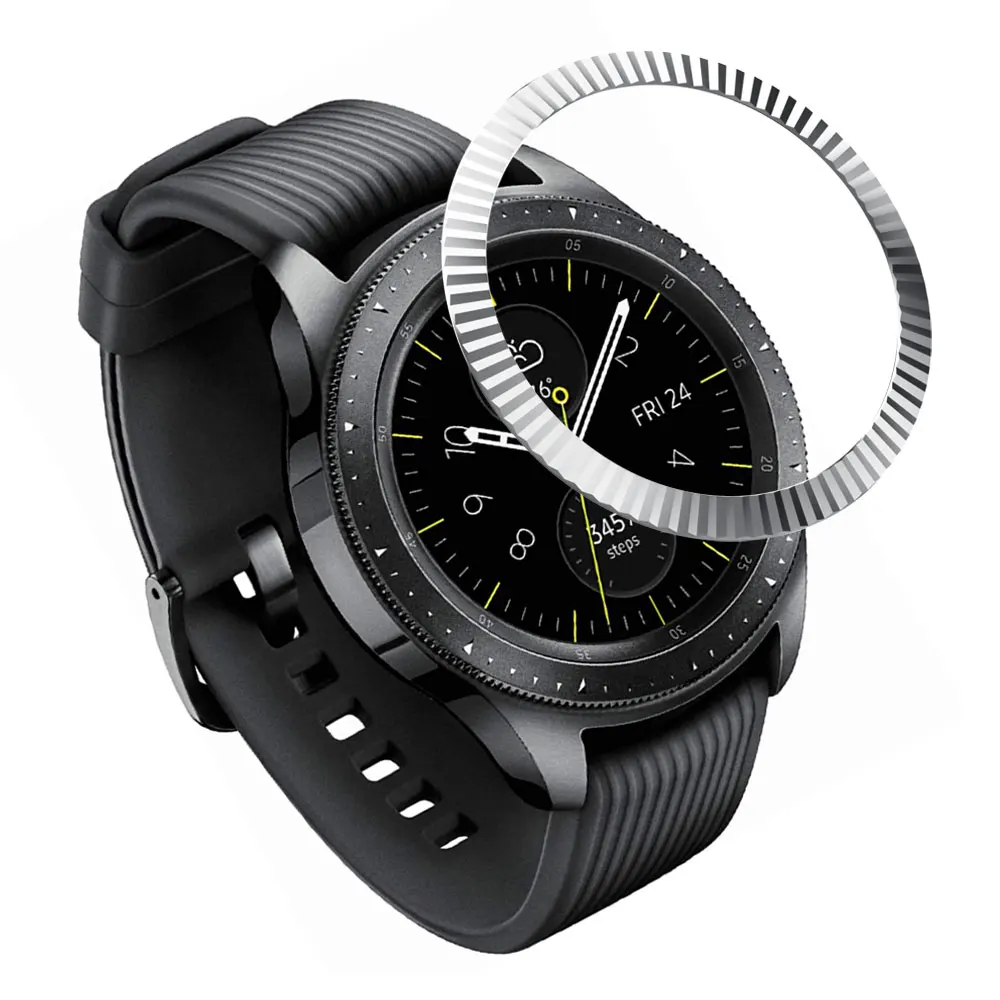 Сталь для samsung Galaxy Watch 42 мм/46 мм/gear S3 Frontier ободок кольцо Клей против царапин металлический чехол Смарт часы аксессуары