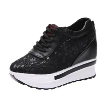 CHAMSGEND/новые женские весенне-летние белые туфли с сеткой повседневная спортивная обувь на танкетке Повседневная Нескользящая модная обувь