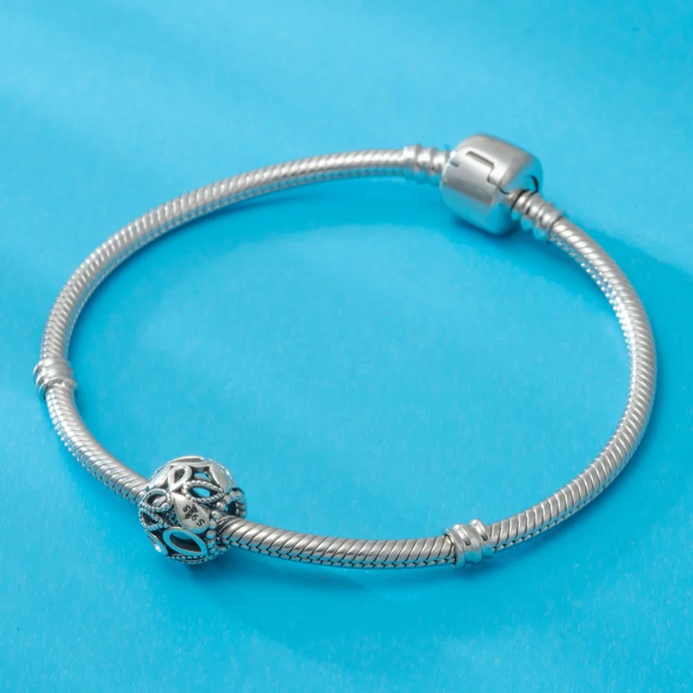 RainMarch Fits Pandora Charms Bracelet Original 925 Silver Bead Round Charms Wholesale Beads Female Jewelry Making Dropshipping (3)