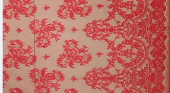 

High Quality French Chantilly Lace Fabric, Gorgeous Wedding Dress French Red lace fabric