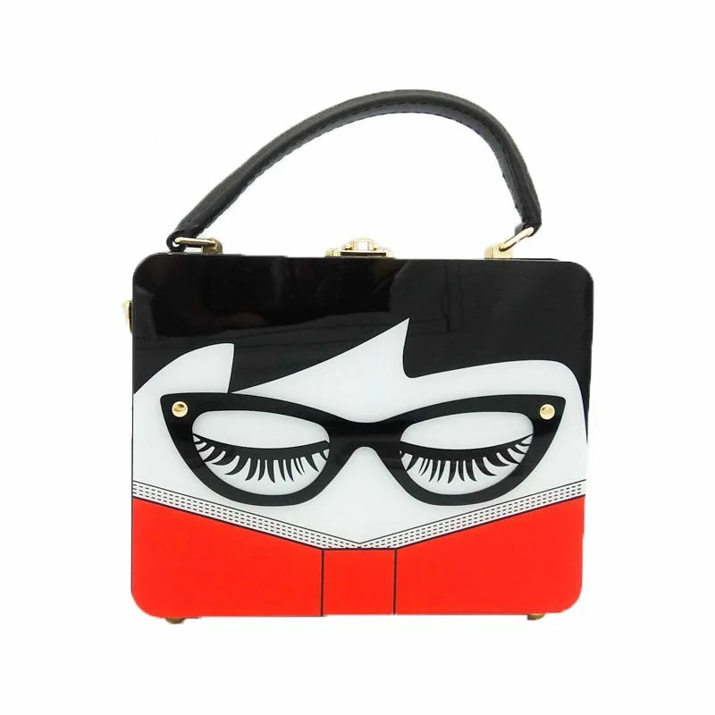 

Acrylic Box Evening Bag Luxury Evil Eye Bag Tote Banquet Party Purse Women Message Square Box Handbags