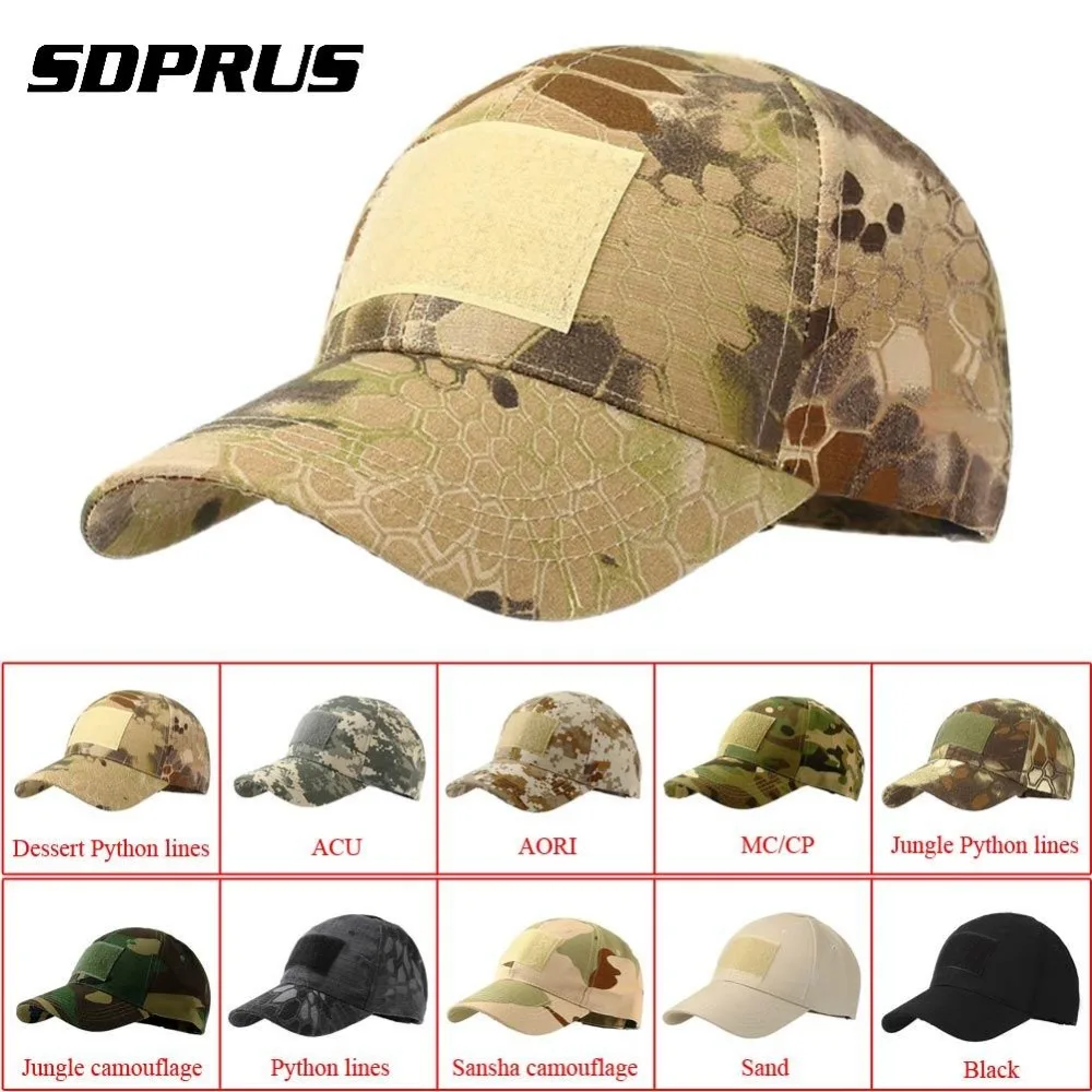 

2018 Unisex Military Tactical Baseball Camouflage Cap Mens Brand Cap Snapback Running Baseball Caps Outdoor running caps