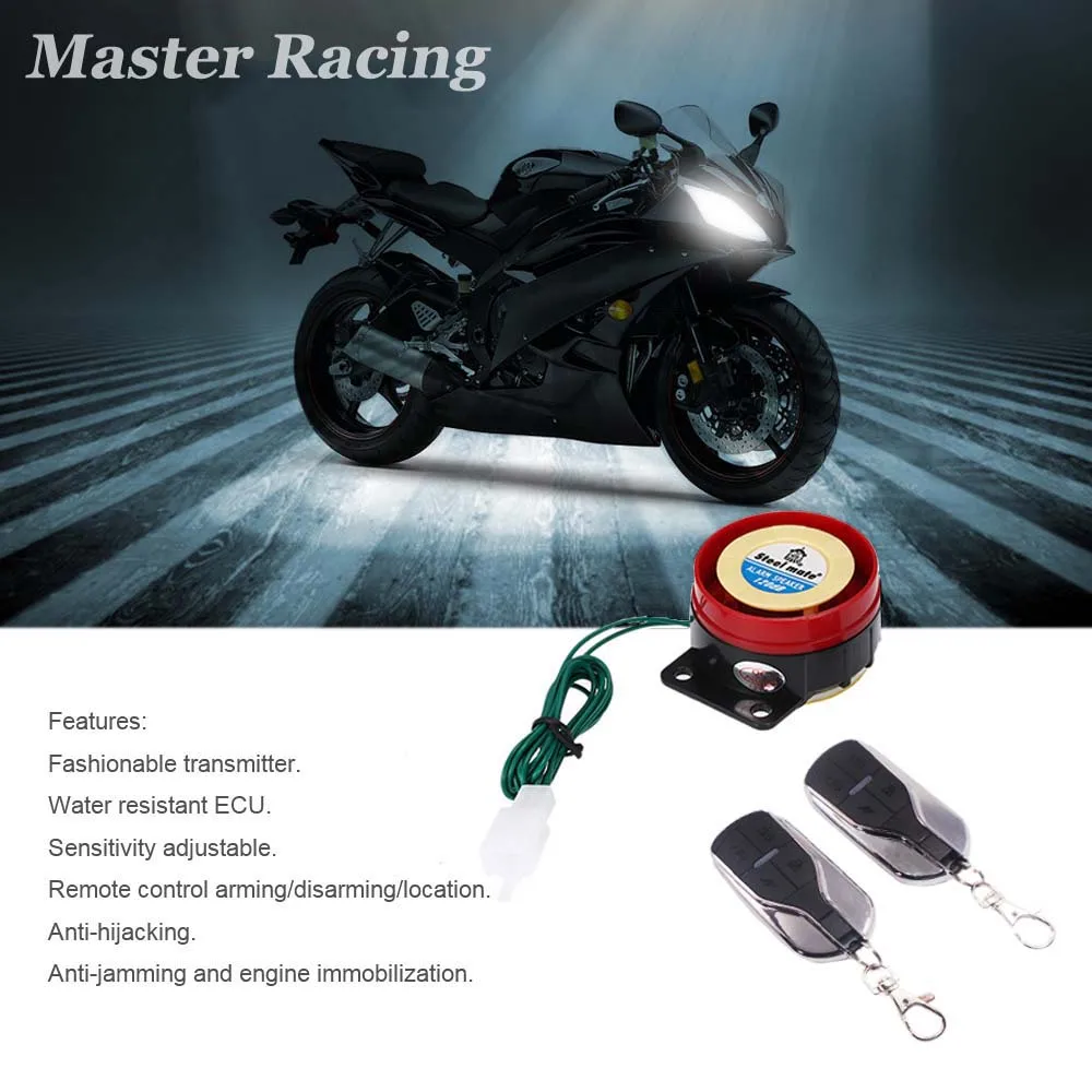 Motorcycle Anti Theft Alarm Scooter Moto Security Alarm System Remote