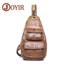JOYIR Мужская сумка из натуральной кожи на груди коровья кожа Мода сумки на плечо Матовая Мягкая сумка-мессенджер бизнес простота Слинг Сумка