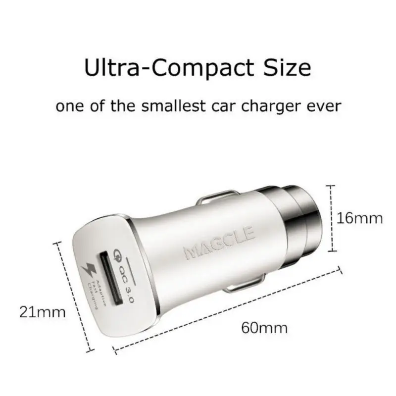 QC3.0 USB автомобильный зарядный адаптер быстрое зарядное устройство для устройств