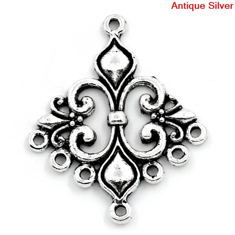 

DoreenBeads Connectors Findings Rhombus/Spear antique silver color Hollow 3.6x3cm,30PCs (B24902)
