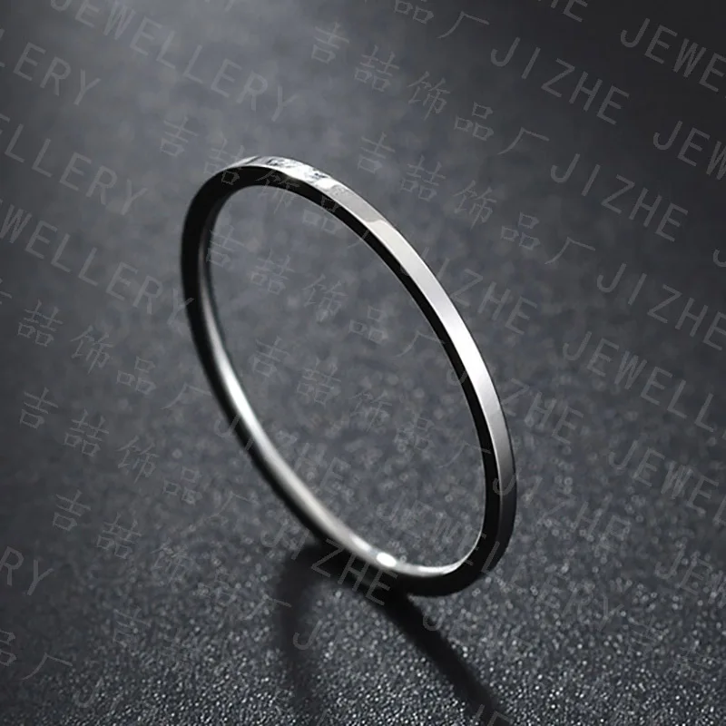 1 мм изысканное ультра-тонкое серебряное обручальное кольцо для пары из нержавеющей стали простое модное кольцо с хвостом розовое золото Женское Обручальное Кольцо