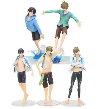 

20cm 2018 Anime Free! summer Iwatobi Swim Club Haruka Nanase Tachibana Makoto PVC Action Figure Collectible Model Toy