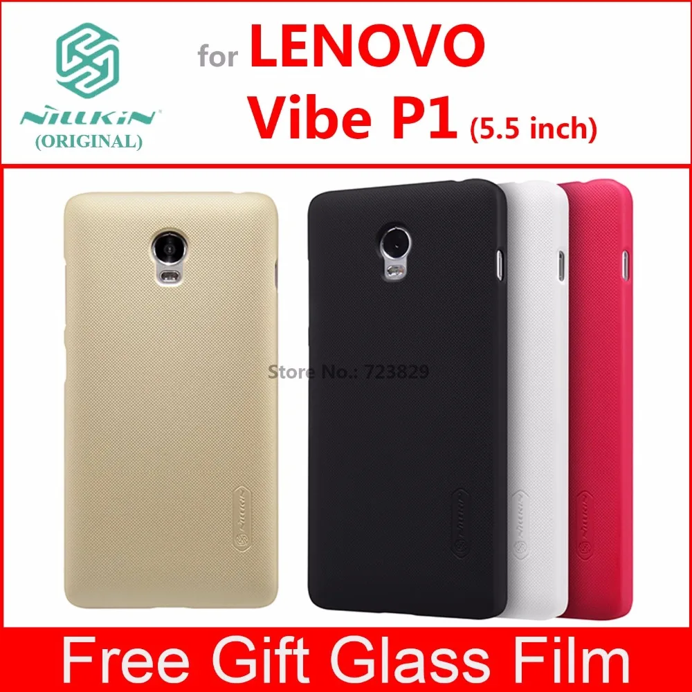  Lenovo Vibe P1 case cover Nillkin frosted case for Lenovo vibe p1 with Glass Film 