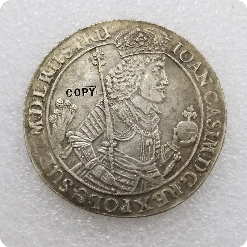 Poland-double THALER 1650 JOAN II CASIMIR Danzig копия монет