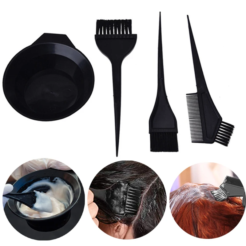 

5pcs/Set Hair Color Dye Bowl Comb Brushes Tool Kit Set Tint Coloring Dye Bowl Comb Brush Twin High Quality Headed Brushes Set