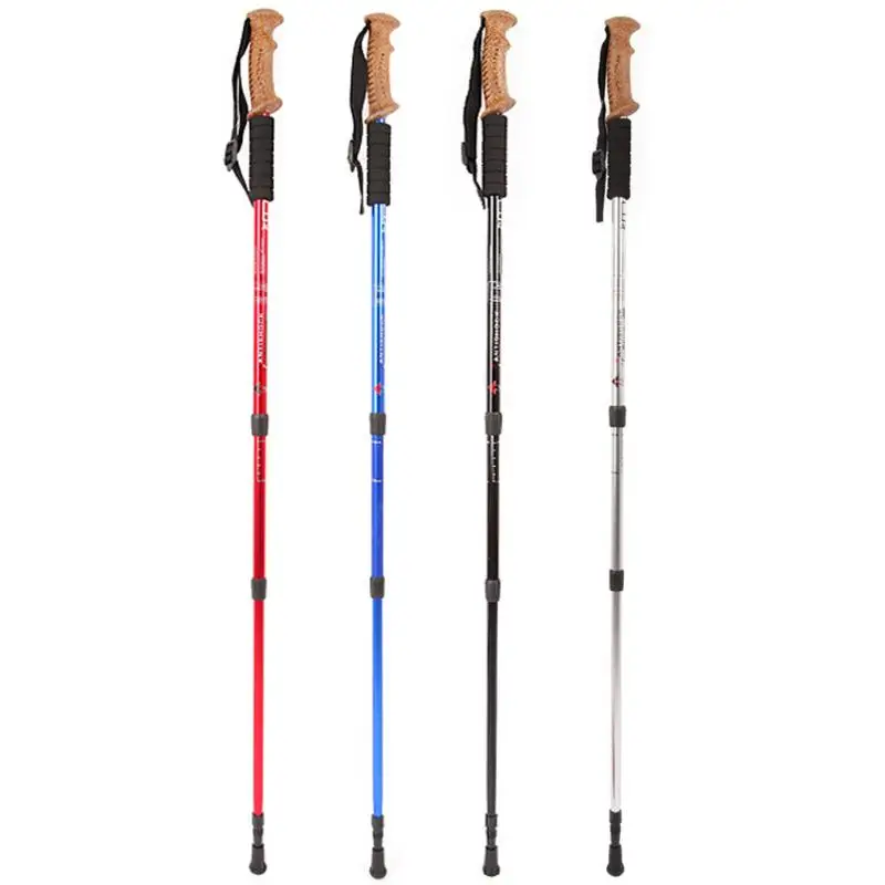 

60-135cm Adjustable Length Walking Sticks Hiking Walking Trekking Trail Poles Ultralight 3-section Adjustable Canes