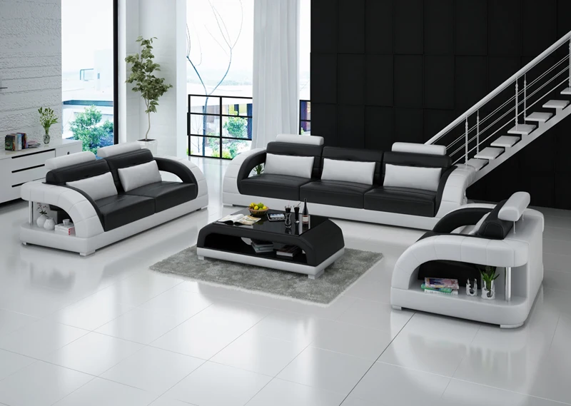 G8012D дом дизайнерский Диванный набор, простой роскошный стиль кожаный диван набор