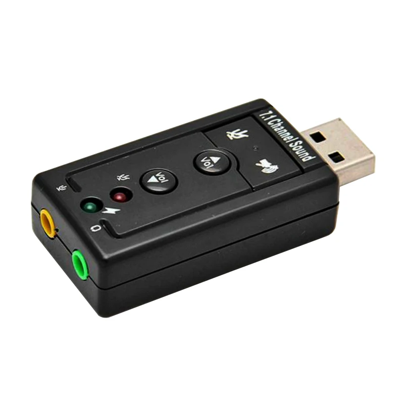 Мини Внешняя USB звуковая карта 7,1 CH Канал 3D аудио адаптер с 3,5 мм гарнитура микрофон динамик для ПК настольный ноутбук