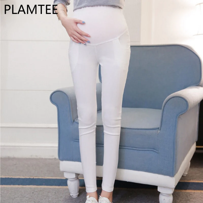 

PLAMTEE New Spring Maternity Clothes Leggings High Elastic Pregnant Pencil Pants For Pregnant Women Clothes Fashion Summer Cloth