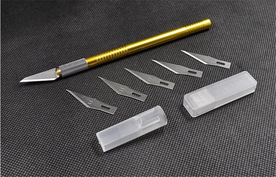 25 Blades Wood Carving Tools Fruit Food Craft Sculpture Engraving Knife Scalpel DIY Cutting Tool PCB Repair Copper chuck